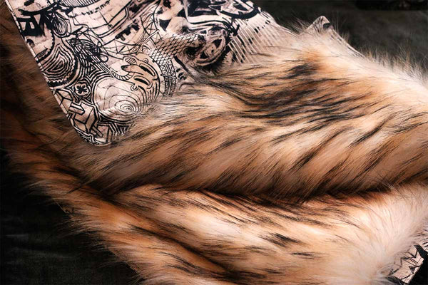 Plaid chat fausse fourrure L Sabanah tissu Jean Paul Gaultier