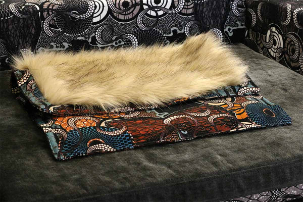 Plaid pour chats XS fausse fourrure et tissu Jean-Paul Gaultier
