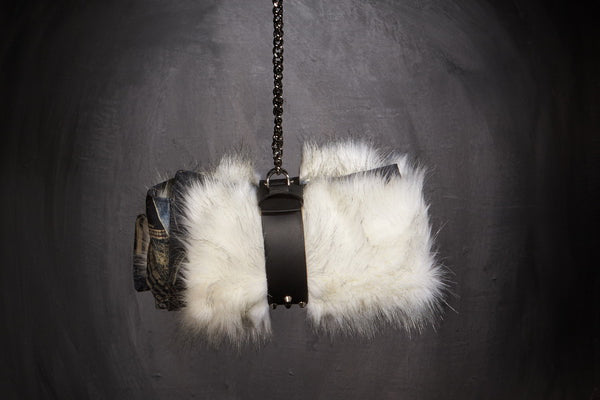 Couverture chat Métis Blue Ice XS Avec Manchette Cuir Noir chaînette