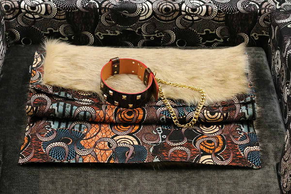 Couverture chiens luxe taille M  Sabanah et manchette cuir façon croco