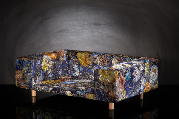 Canape chiens de luxe Sabanah bleu cobalt sans ses coussins