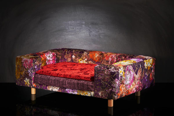 Fauteuil contemporain pour chien Sabanah rose antique 