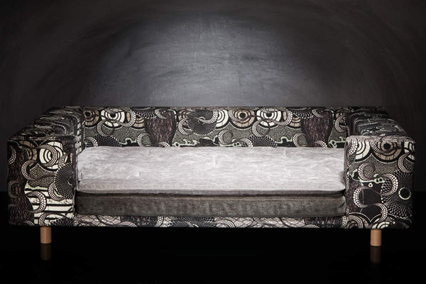 Sofa pour grand chien de luxe gris graphite et noir sabanah