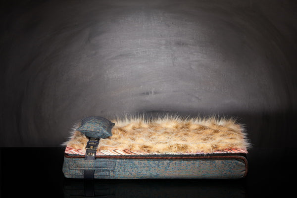 Lit petit chien Inuit S dehoussable avec couverture fausse fourrure et Missoni 