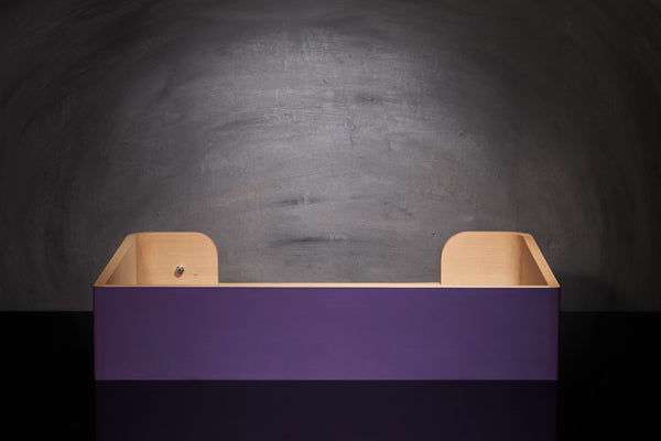 Drôle de Panier chat Sabanah M Mauve Campanule  M de dos