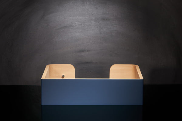 Drôle de Panier Bleu Nuit S de dos