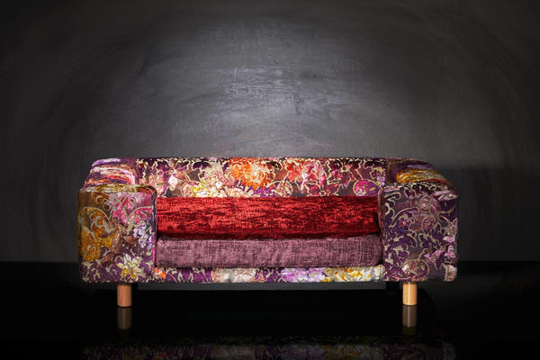 Sofa pour chien design Sabanah S rose antique tissu Designers Guild